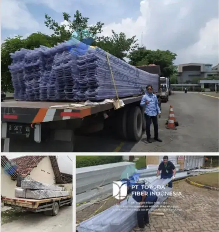 Proyek Atap Fiberglass Anti-UV Toyoda Fiber — foto 4
