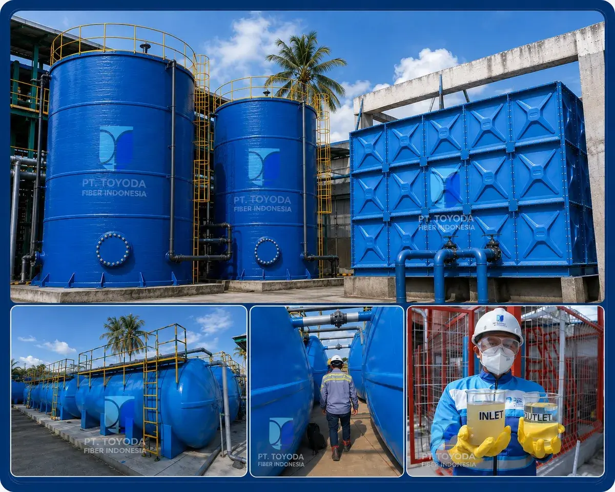 Pabrik fiberglass PT Toyoda Fiber Indonesia yang melayani proyek di Depok